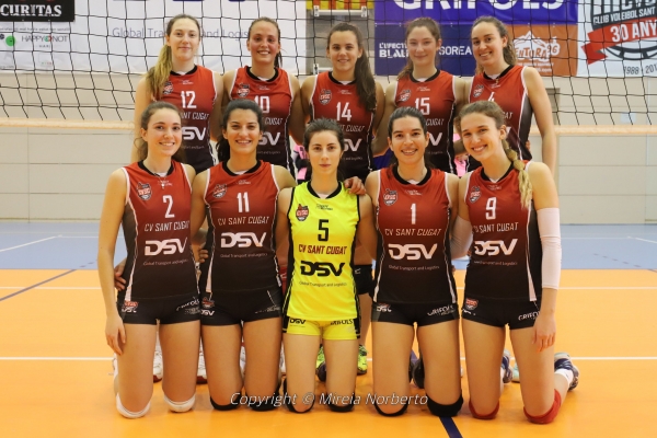 El sénior B del DSV Club Voleibol Sant Cugat, a sólo 1 punto de hacer historia y jugar la fase de ascenso a la segunda máxima categoria española