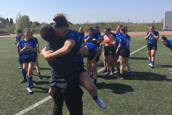 El Club de Rugby Sant Cugat femení, a un partit de la Lliga Iberdrola
