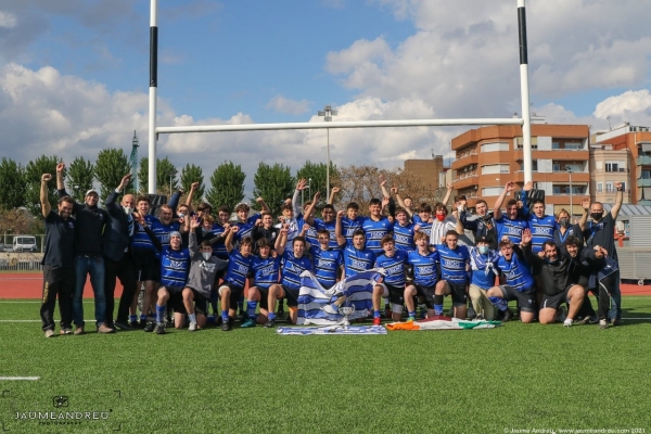 El equipo sub-18 del Club de Rugby Sant Cugat quiere ganar en la ZEM La Guinardera su tercer Campeonato de España de Clubs